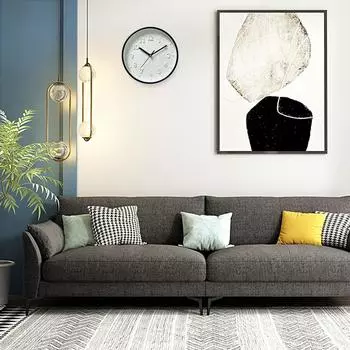 Fashion Digital Wall Clock No Punch-free Silent Travel Time Accurate Wall-mounted Clock for Kitchen Bedroom Drop Off Friends серый