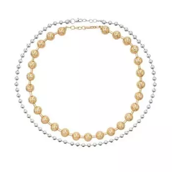 Fashion Double-layer Beaded Necklace Temperament Clavicle Chain Jewelry Neck Accessories Necklace