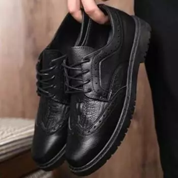 Fashion Dress Shoes New In Male Casual Shoe Brogue Men s Leather Business Formal Shipping Free Cheap Clearance Low Price Delivery Adults 39