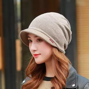 Fashion Duck Tongue Cap Headscarf Cap Woman Peaked Cap Casquette Hat Headgear Cap