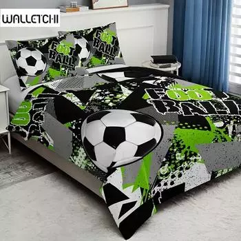 Fashion Duvet Cover Set Football Bedding Set Soft Comfortable Duvet Cover For Bedroom Guest Room 1*Duvet Cover+2*Pillowcase 135X200cm