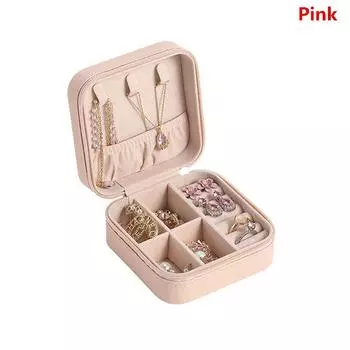 Fashion Earrings Travel Jewelry Storage Jewellery Box Leather Ring Case