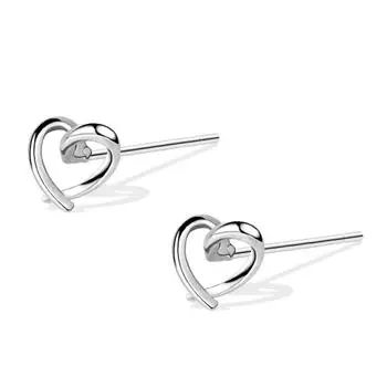 Fashion Elegant Cute Hollow Hollow Ear Stud All-Match Earrings for Women Simple and Compact Personality Creative Heart Ear Rings