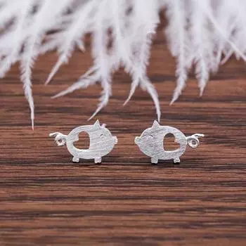 Fashion Elegant Hollow Heart Pig Stud Earrings for Women Party Jewelry brincos boucle d oreille femme eh908