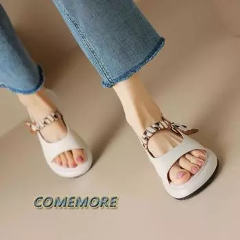 Fashion Elegant Shoes Peep Toe Sandals for Women s 2024 Summer New Flats Bottomed Temperament Women s Shoes Casual Ladies Beach Sandals 35