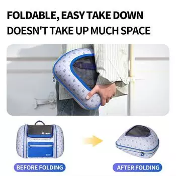 Fashion Explosion Christmas Expandable Backpack, Cat Out Portable Capsule Pet Backpack Dog Birthday Gift Breathable Dog Shoulder синий