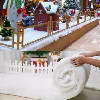Fashion Fake Snow Blanket Frozen Party Winter Christmas Decoration New Year Cotton Fibre Decorations For Home