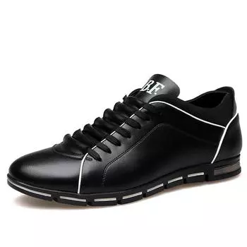 Fashion Fashion Big Size Genuine Leather Men Shoes, High Quality Men Casual Shoes, Brand Shoes Men 6 красный