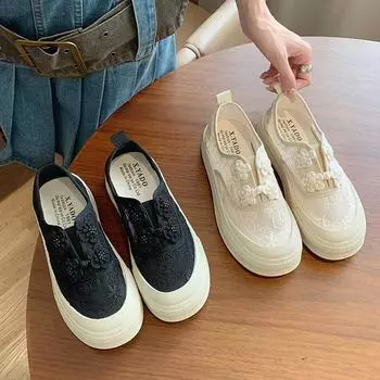 Fashion Fashion Casual Platform Fisherman Shoes for Women Spring Summer Autumn New Designer Breathable Mesh Sneakers Female 35 бежевый