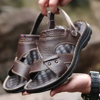 Fashion Fashion Casual Shoes For Men High Quality Classic Men Sandals Summer Outdoor Walking Men Sneakers Breathable Men Sandals 38 чёрный