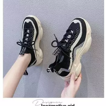 fashion Fashion Casual Shoes for women Light Soft Breathable Vulcanize Shoes High Quality High Top Sneakers zapatillas de mujer 36 чёрный