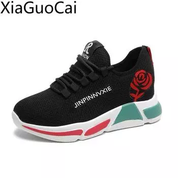 Fashion Fashion Flowers Women s Casual Shoes Lightweight Summer Ladies Casual Flat Shoes Non-slip Soft Bottom Women Sneakers 5.5