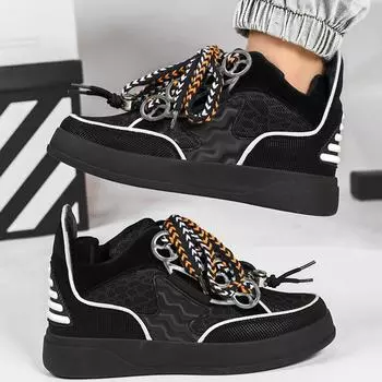 Fashion Fashion Heighten Sneakers for Men Large Size Flats Running Shoes Man Zapatillas Hombre Lace Up Men Vulcanize Shoes Winter 39 бежевый