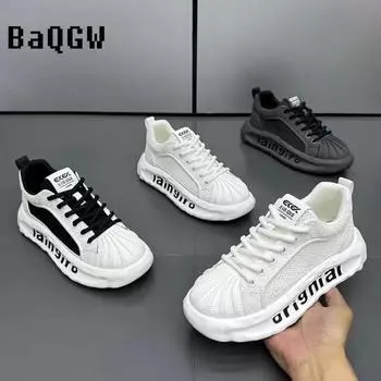 Fashion Fashion Letter Print Designer Shoes Men 2024 Comfortable Sneakers Men Breathable Mens Vulcanized Shoes Zapatillas De Hombre 39