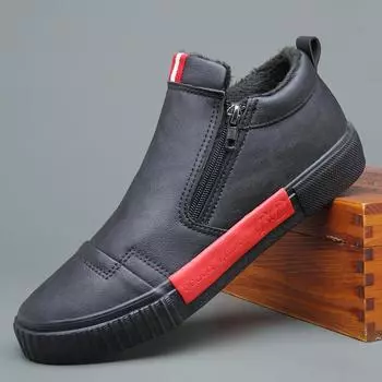 Fashion Fashion Low Male snow winter sneaker slip on Men s Casual Shoes Winter Outdoor Waterproof Warm Sneakers Non-slip Rubber 39 темно-коричневого