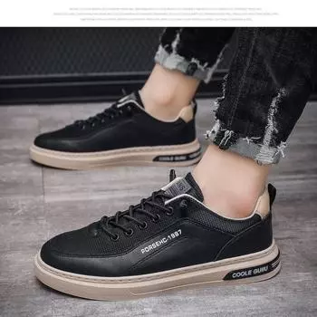 Fashion Fashion Luxury Leather Net Surface Soft Sole Casual Men s Flat Shoes Spring Autumn Designer New Male Sneakers Driving Shoes Man 39