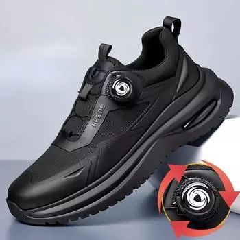 Fashion Fashion Luxury Thick Soled Black Rotating Button Men s Shoes Spring Autumn Designer Soft Sole Casual Outdoor Travel Men Sneakers 38