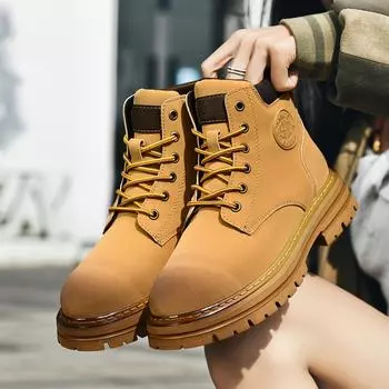 Fashion Fashion Male Ankle Boots Comfortable Lace-Up Low Top Sneakers High Quality Leather Mens Boots New Male High Top Walking Shoes 36