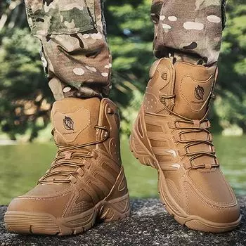 Fashion Fashion Men s Boots Comfortable High-top Boots Outdoor Non-slip Hiking Boots Lightweight Men Desert Boots Motorcycle Boots 39