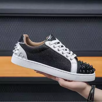 Fashion Fashion Men s Casual Shoes Leather Board Shoes for Men High Quality Classic Comfortable Breathable Male Leisure Shoes 2024 New 39 белый