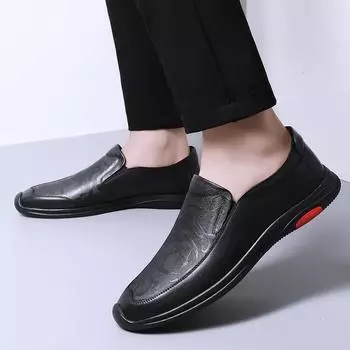 Fashion Fashion Men s Handmade Casual Slip on Shoes New Top Layer Cowhide Leather Men Loafers Outdoor Comfortable Breathable Men Shoes 38 коричневый