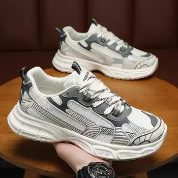 Fashion Fashion Mesh Men s Women Sneakers Breathable Casual Shoes For Men Outdoor Comfortable Running Sports Shoes Zapatillas Informales 39 бежевый