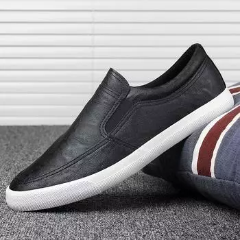 Модные новые кожаные кроссовки для мужчин без застежек, дизайнерские легкие кроссовки с мягкой подошвой для мужчин, повседневные, роскошные, Zapatos De Hombre 38