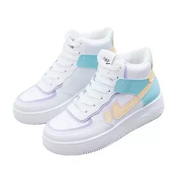 Мода Мода Новые Женские Кроссовки Дышащие Водонепроницаемые Танкетки Платформа Уличные Беговые Кроссовки Женские из Искусственной Кожи Повседневные Кроссовки для Джоггинга 35 розовый