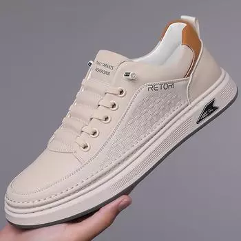 Модные мужские кроссовки на платформе в стиле ретро, дизайнерские кроссовки из коровьей кожи с мягкой подошвой для мужчин, весна-осень, спорт, Zapatos De Hombre 38