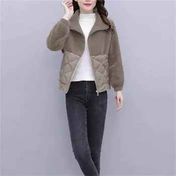 МОДА Модная короткая стеганая куртка для женщин 2024 года, зимняя новая Xiaoxiangfeng, свободная и тонкая, утолщенная, универсальная, стеганая одежда M