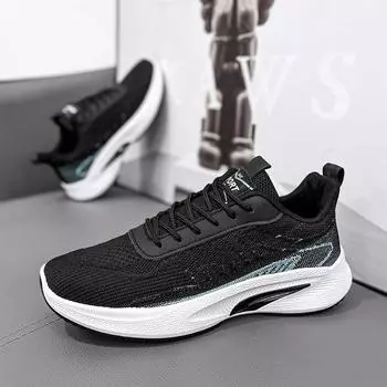 Fashion Fashion Sneakers Men 2024 New Mesh Breathable Thick Sole Casual Shoes for Men High Quality Mixed Colors Men s Shoes Zapatillas 39 чёрный