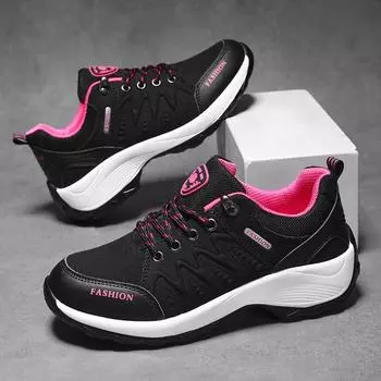 Fashion Fashion Versatile Mountaineering Thick Sole Lightweight Casual Tennis Sneaker Daily Hiking Comfortable Tourism Shoes for Women 36 серый