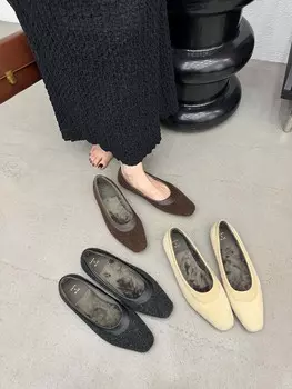 мода Модные женские туфли на плоской подошве Мокасины Осень-Весна Небольшие туфли без застежек Повседневные повседневные вечерние удобные туфли для прогулок Офисные туфли для женщин 39 5.5 чёрный