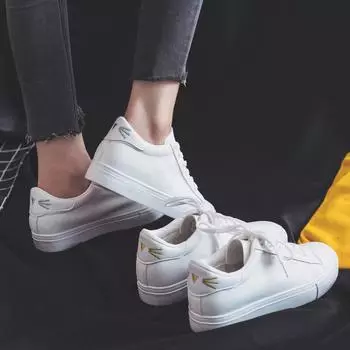 Модные женские туфли с увеличенным размером, весенние дышащие туфли для девочек из белой искусственной кожи, повседневные туфли для студентов на толстой подошве, кроссовки 5