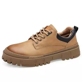 Fashion Fashionable Men s Oxford Shoes British Style Leather Casual Shoes Men s Brown Business Shoes Lightweight Breathable 38 коричневый