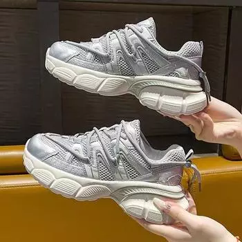 Fashion Fashionable Thick-soled Korean-style Daddy Women s Spring New Fashion Niche Design Sneakers Korean-style Student Casual Shoes 35 белый