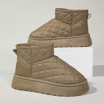 Fashion Fashionable thick soled waterproof warm snow boots comfortable anti slip and cold proof outdoor women s boots brown long boots 36 серый