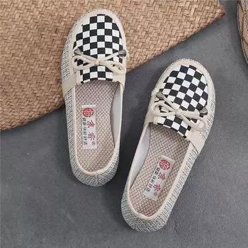 Fashion Flat Canvas Woman Footwear Shoes For Women Loafers Slip On Chic Point Hot And Low Price Urban Cotton Y2k Fashion Casual Offer 39 34