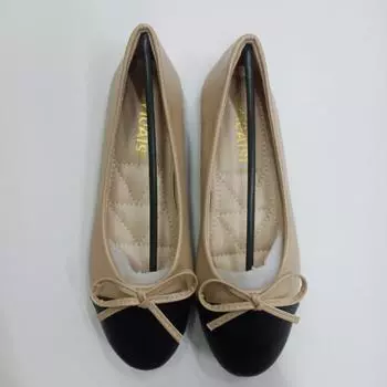 Fashion Flat Shoes Women 2024 Spring Autumn Colored Round Toe Single Shoes with Bow Flat Bottom Pregnant Women s Shoes Slip-On Loafers 34 абрикосовый