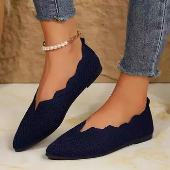модные туфли на плоской подошве женские мокасины повседневные неглубокие вязаные удобные прогулочные туфли 2024 осень бренд мода платье спорт мягкие женские туфли Zapatos 36 бежевый