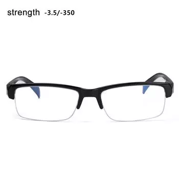 Fashion Flexible Half Frame Flat Lens Vision Care Reading Glasses Myopia Glasses -3.5