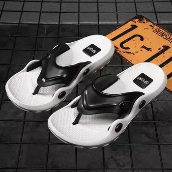 Fashion Flip-flops Men s Trendy Summer Non-slip Men s Korean Version of The Trend Personality Outer Wear Beach Fashion Angle Slippers 40 жёлтый