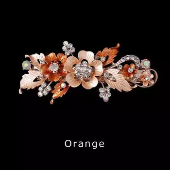 Fashion Flower Barrettes Resin Foral Hair Clip Barrette Crystal Hairpin Headwear For Woman Girls Hair Styling Accessories