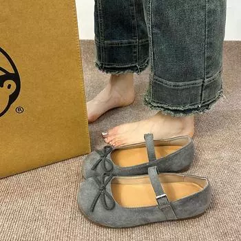 Fashion French Xiaoxiangfeng flat bottom single shoes women s new spring and summer versatile skirt casual Mary Jane shoes 35 синий