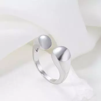 Fashion fresh and sweet ring ins personalized alloy smooth water drop ring niche design Korean version hand jewelry Opening adjustable