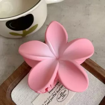 Fashion Frosted Egg Flower Hair Claw Clip Shark Hairpin Barrettes Ponytail Holder Summer Beach Hair Glamp Head Accessories Women