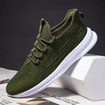 fashion Fujeak Casual Comfort Sole Men s Shoes Lightweight Breathable Mesh Sneakers for Men Non-slip Male Footwear Zapatillas Hombre 42 синий