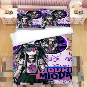 Fashion Game Anime Hiyoko X Ibuki 3D Printed Bedding Set King Duvet Cover Pillow Case Comforter Cover Bedclothes Duvet Covers EU Single 135x200cm