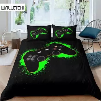 Fashion Gamer Duvet Cover 2/3 Pcs Bedding Sets King Queen Single Size Kids Boys Girls Game Soft 2/3pcs Polyester Comforter Cover EU single(135x200cm)