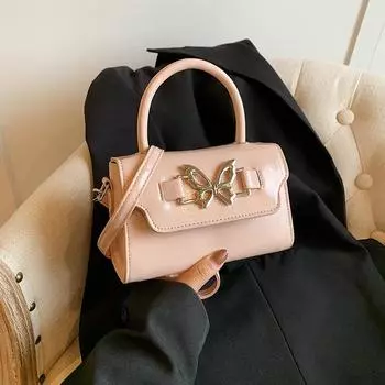 Fashion Gentle Texture Handbag Spring Versatile Messenger Small Square Bag серебряный